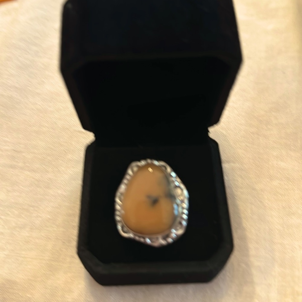 Rhodonite silver ring